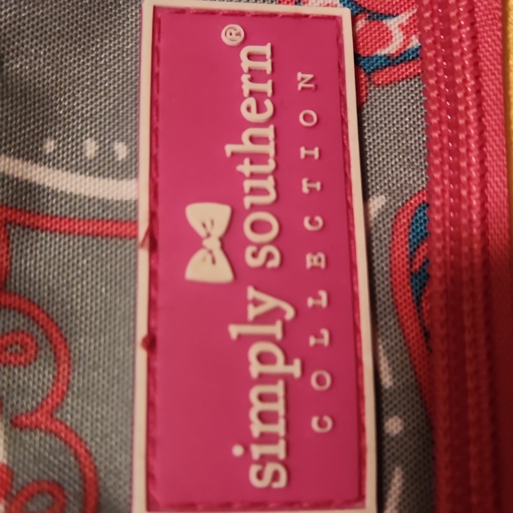 Simply Southern Pink and Gray Elephant Print Crossbody Bag with Gold Accents - Picture 2 of 9